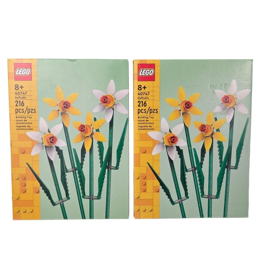 (LOT 2) LEGO Daffodils 40747 Flower Building‎ Set 216 PCS Botanical New Sealed